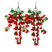 2 Pcs Bougainvillea Artificial Silk Trailing Vines UV Resistant Outdoor Plants