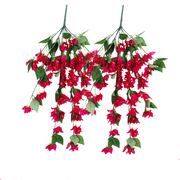 2 Pcs Bougainvillea Artificial Silk Trailing Vines UV Resistant Outdoor Plants