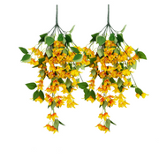 2 Pcs Bougainvillea Artificial Silk Trailing Vines UV Resistant Outdoor Plants