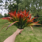 8 Pcs Artificial Tall Grass Plants UV Resistant Outdoor Bushes Tropical Flowers for Patio Porch Planters
