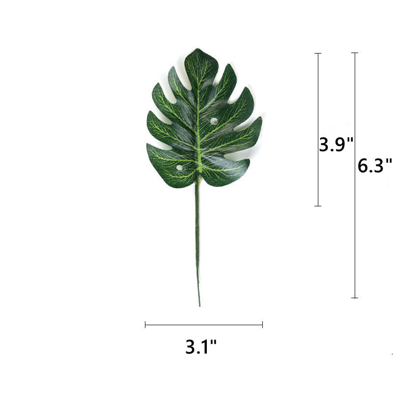 10 Pcs Artificial Tropical Palm Monstera Leaves Bulk Jungle Beach Theme Table Decorations