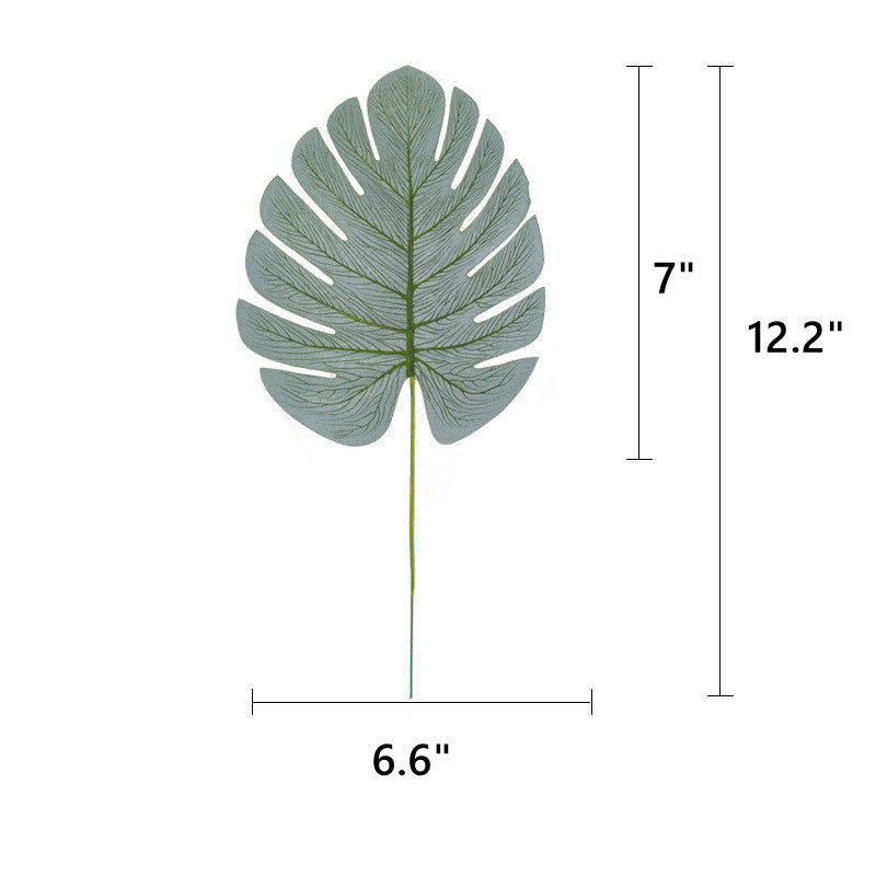10 Pcs Artificial Tropical Palm Monstera Leaves Bulk Jungle Beach Theme Table Decorations