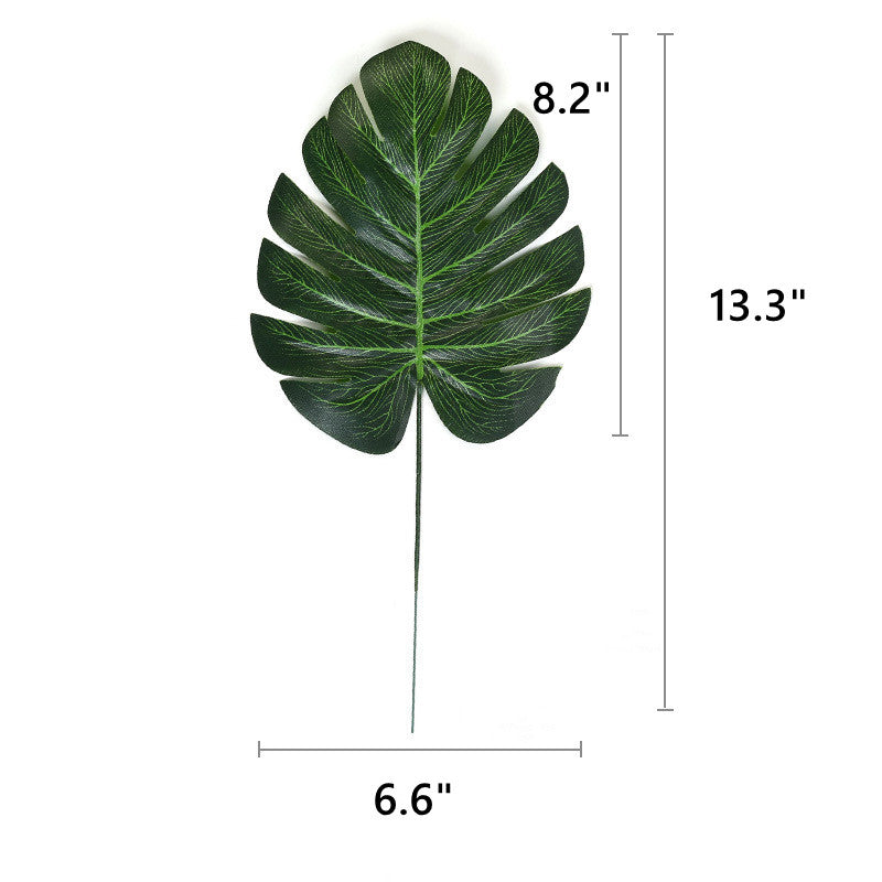 10 Pcs Artificial Tropical Palm Monstera Leaves Bulk Jungle Beach Theme Table Decorations
