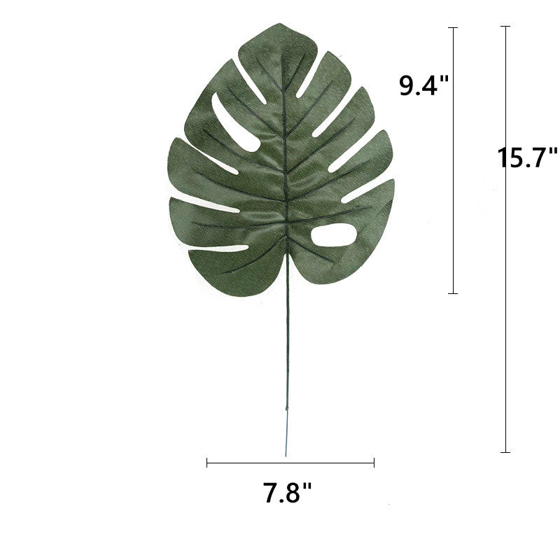 10 Pcs Artificial Tropical Palm Monstera Leaves Bulk Jungle Beach Theme Table Decorations