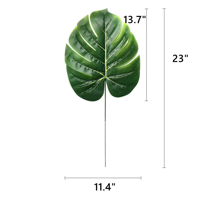 10 Pcs Artificial Tropical Palm Monstera Leaves Bulk Jungle Beach Theme Table Decorations