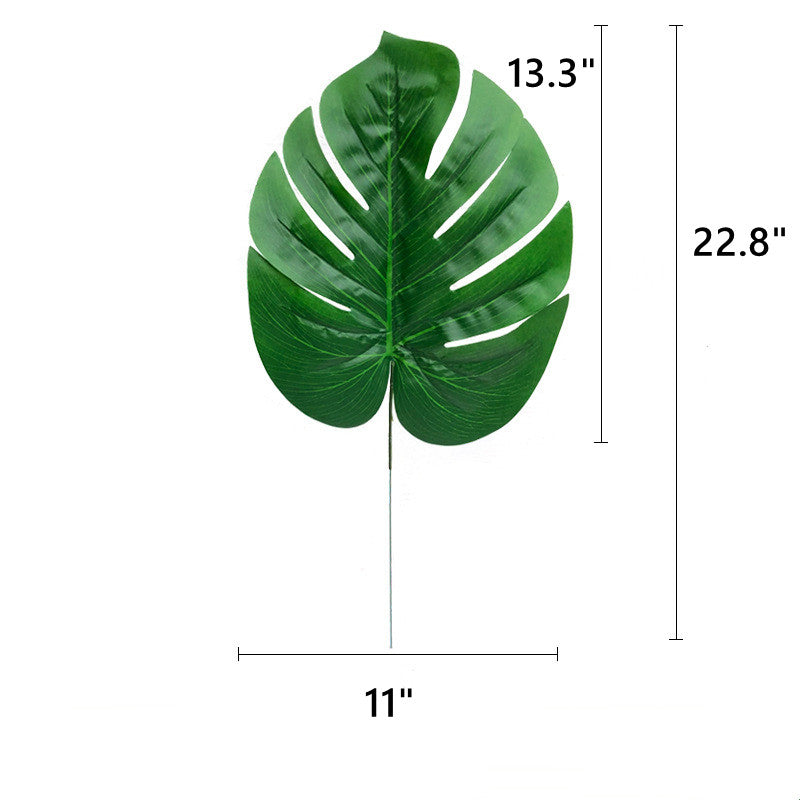 10 Pcs Artificial Tropical Palm Monstera Leaves Bulk Jungle Beach Theme Table Decorations