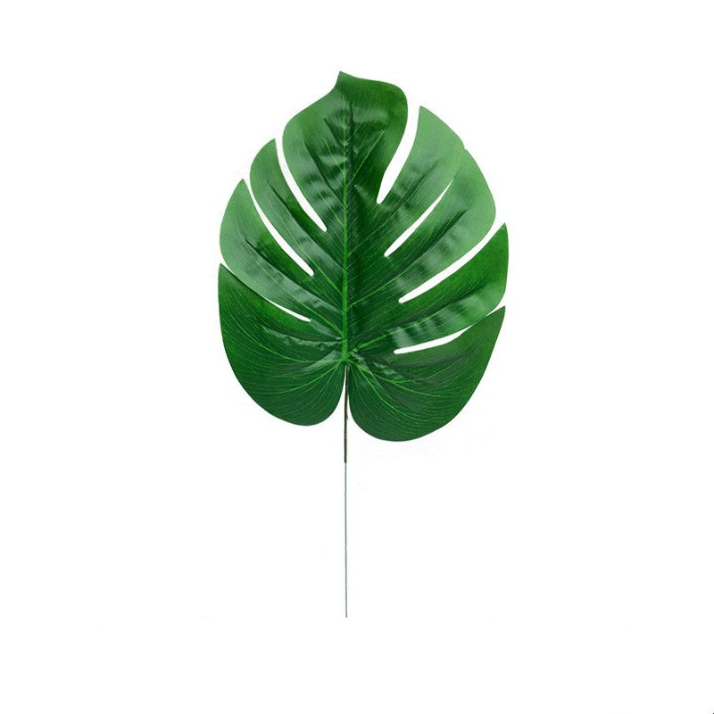 10 Pcs Artificial Tropical Palm Monstera Leaves Bulk Jungle Beach Theme Table Decorations