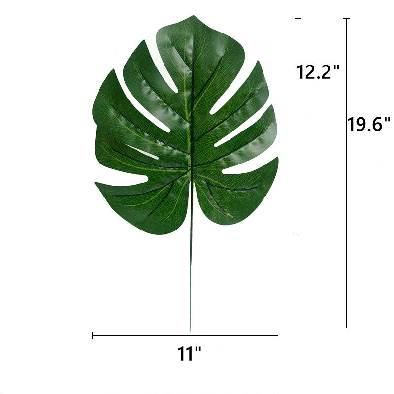 10 Pcs Artificial Tropical Palm Monstera Leaves Bulk Jungle Beach Theme Table Decorations