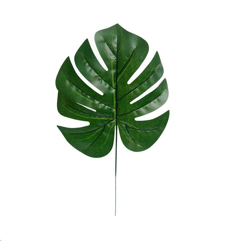10 Pcs Artificial Tropical Palm Monstera Leaves Bulk Jungle Beach Theme Table Decorations