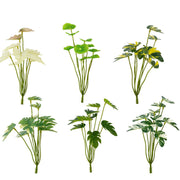 Tropical Palm Monstera Artificial Leaves Bouquet 10 Pcs UV Resistant Outdoor Plants