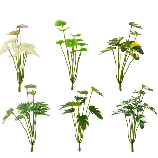 Tropical Palm Monstera Artificial Leaves Bouquet 10 Pcs UV Resistant Outdoor Plants