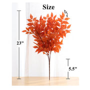 23 Inch Trumpet Creeper Bush Faux Silk Fall Spray Artificial Flowers for Autumn Wedding Bulk Quantity