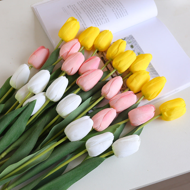 18.8 Inch Real Touch Artificial Tulip Stems Bulk Wholesale Flower Arrangement