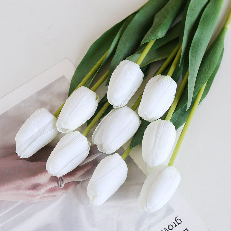 18.8 Inch Real Touch Artificial Tulip Stems Bulk Wholesale Flower Arrangement