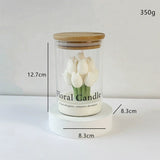 Tulip Flower Jar Candle - Scented Ambience Candle (Multiple Scents) | Valentine’s & Holiday Gift