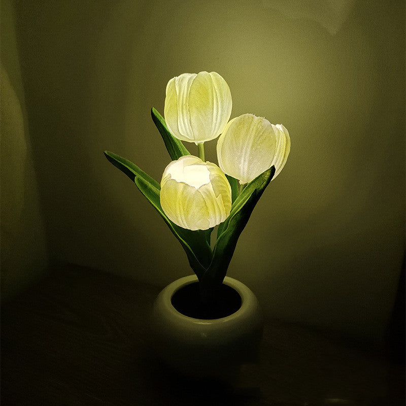 Artificial Flowers Bonsai Table Night Light Potted Plants Bulk Wholesale Set
