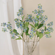 27.5 Inch Tweedia Spray Branch Artificial Silk Flowers 6 Stems Long Stems Bulk