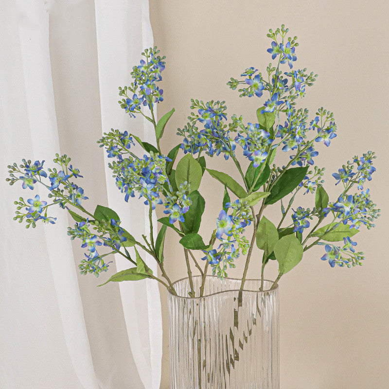 27.5 Inch Tweedia Spray Branch Artificial Silk Flowers 6 Stems Long Stems Bulk