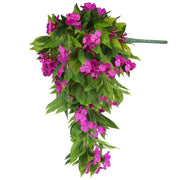 UV-Resistant Artificial Hanging Impatiens Flowers, 12 Inch, Outdoor Garden Patio Yard Decor, Bulk 10 Pcs