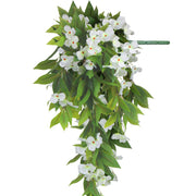 UV-Resistant Artificial Hanging Impatiens Flowers, 12 Inch, Outdoor Garden Patio Yard Decor, Bulk 10 Pcs
