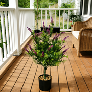 UV Resistant Artificial Heather Bush with Plastic Pot for Garden Outdoors, Bulk Quantity
