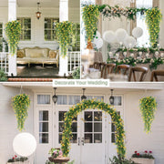3 Pcs Artificial Spring Flower Hanging Garland for Basket Outdoor UV Protection