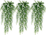 3 Pcs Artificial Spring Flower Hanging Garland for Basket Outdoor UV Protection