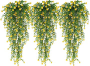 3 Pcs Artificial Spring Flower Hanging Garland for Basket Outdoor UV Protection