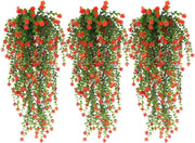 3 Pcs Artificial Spring Flower Hanging Garland for Basket Outdoor UV Protection