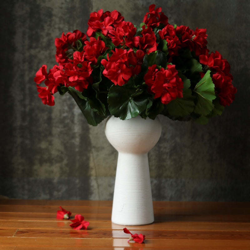 Real Touch Geranium Bush 17 Inch UV Resistant Artificial Flower