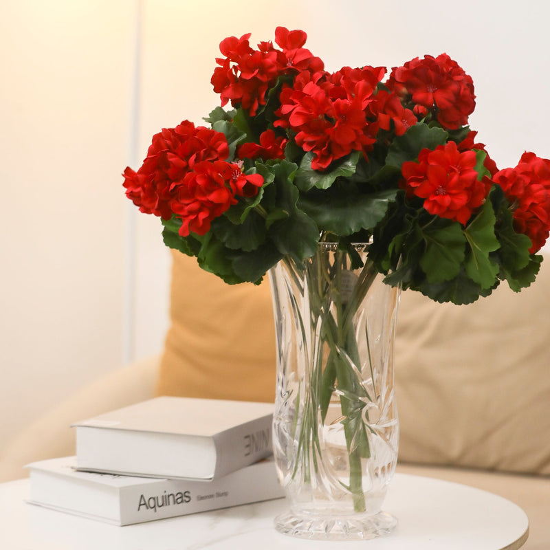 Real Touch Geranium Bush 17 Inch UV Resistant Artificial Flower