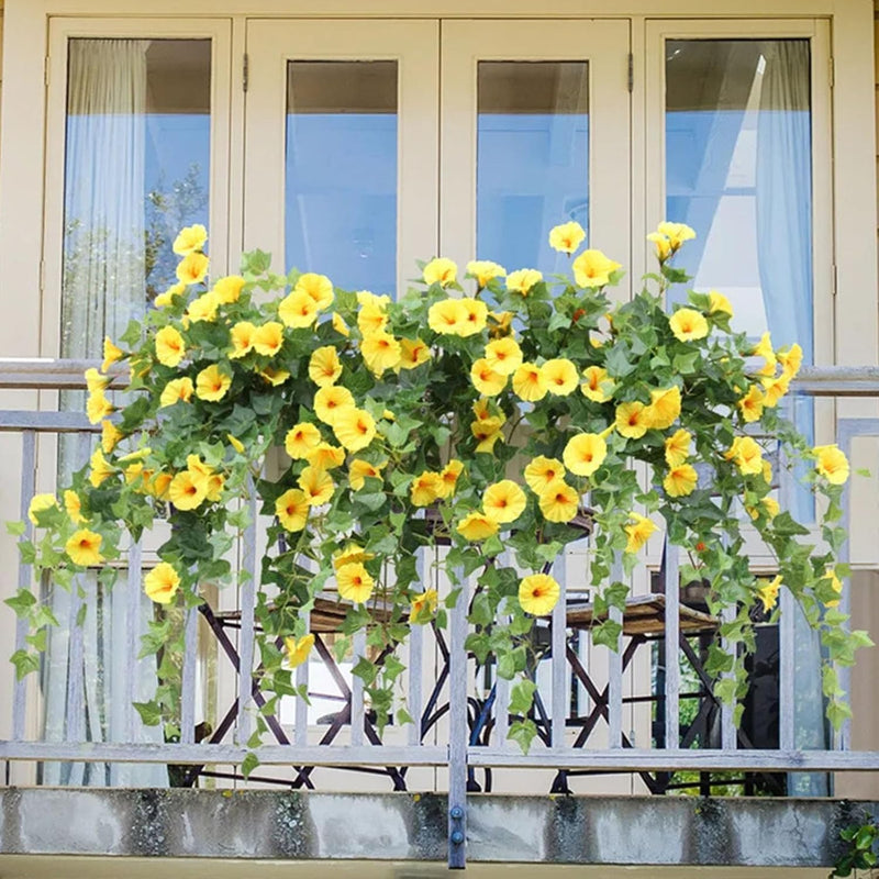 39 Inch UV Resistant Artificial Morning Glory Flowers for Outdoors Bulk Wholesale