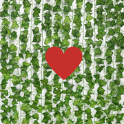 24 Pack Artificial Ivy Vines with LED String Lights, Greenery Garland Leaves, 6ft Hanging Wall Decor for Room Garden Office Wedding