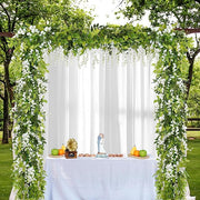 7 Ft Artificial Silk Wisteria Garland, Hanging Flowers for Wedding Arch, Outdoor Garden Porch Decor, Bulk Quantity
