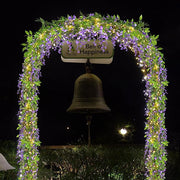 7 Ft Artificial Silk Wisteria Garland, Hanging Flowers for Wedding Arch, Outdoor Garden Porch Decor, Bulk Quantity