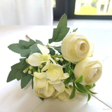 Upgraded Miniature Roses Bouquet Bush Artificial Silk Flowers Wholesale