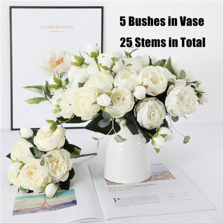 11.4 Inch Artificial Silk Peony Bush Bouquet 2025 Upgraded Flower Arrangement Wholesale