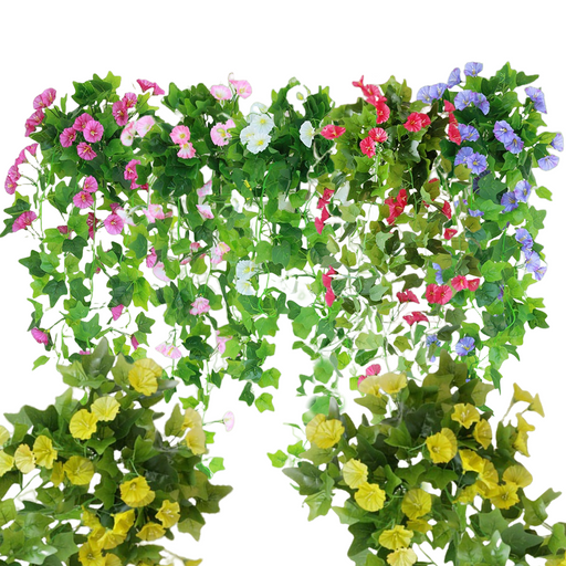 39 Inch UV Resistant Artificial Morning Glory Flowers for Outdoors Bulk Wholesale