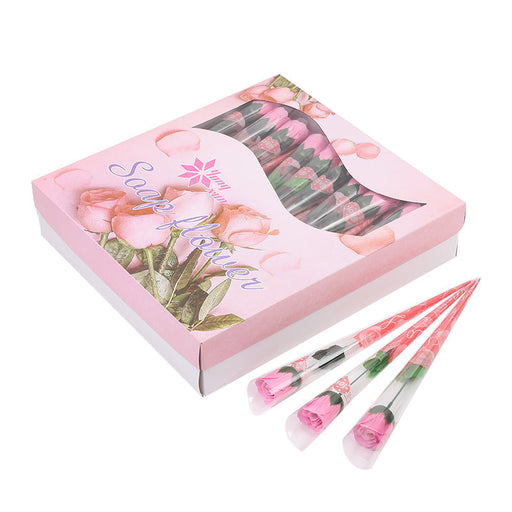 60 Pcs Artificial Soap Rose Flowers Bulk Pack for Wedding Favors, Valentine's & Mother's Day Gifts