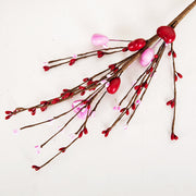 Artificial Red Berry Flower Bush Stems 12 Inch 10 Pcs Bulk Valentine’s Day Wedding Anniversary Vase Decor