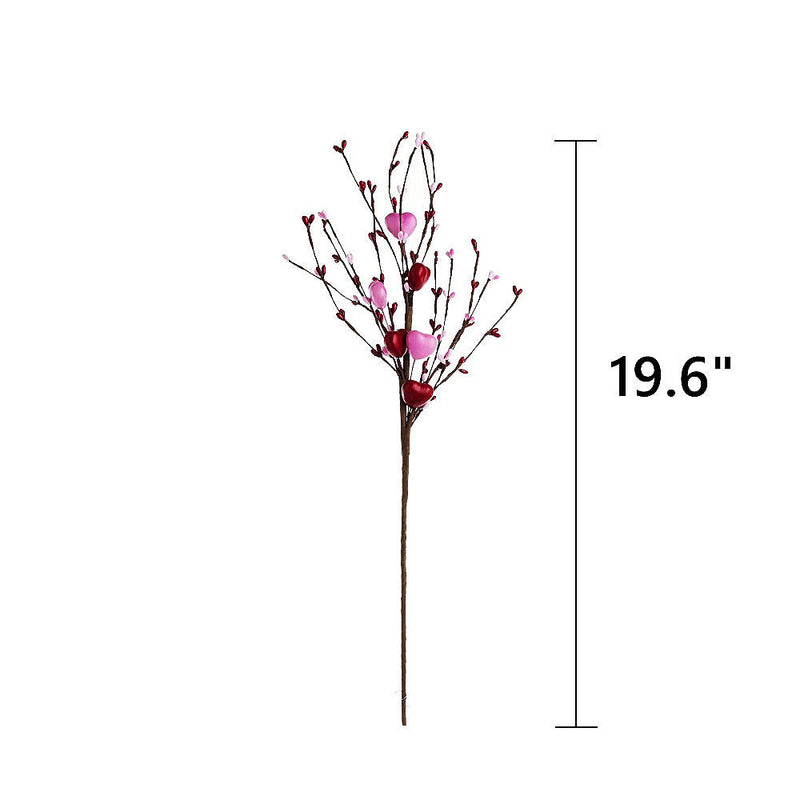 Artificial Red Berry Flower Bush Stems 12 Inch 10 Pcs Bulk Valentine’s Day Wedding Anniversary Vase Decor