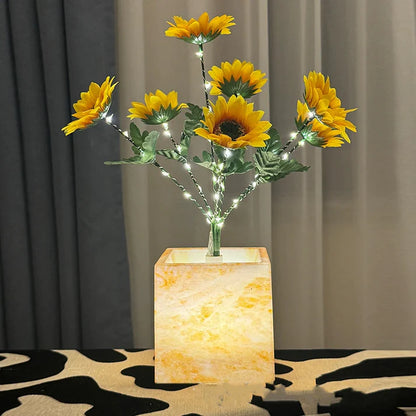 Venue Ambience LED Flower Lamp - 4.9x4.9x13.8in Commercial Event Decor