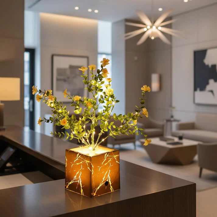 Venue Ambience LED Flower Lamp - 4.9x4.9x13.8in Commercial Event Decor