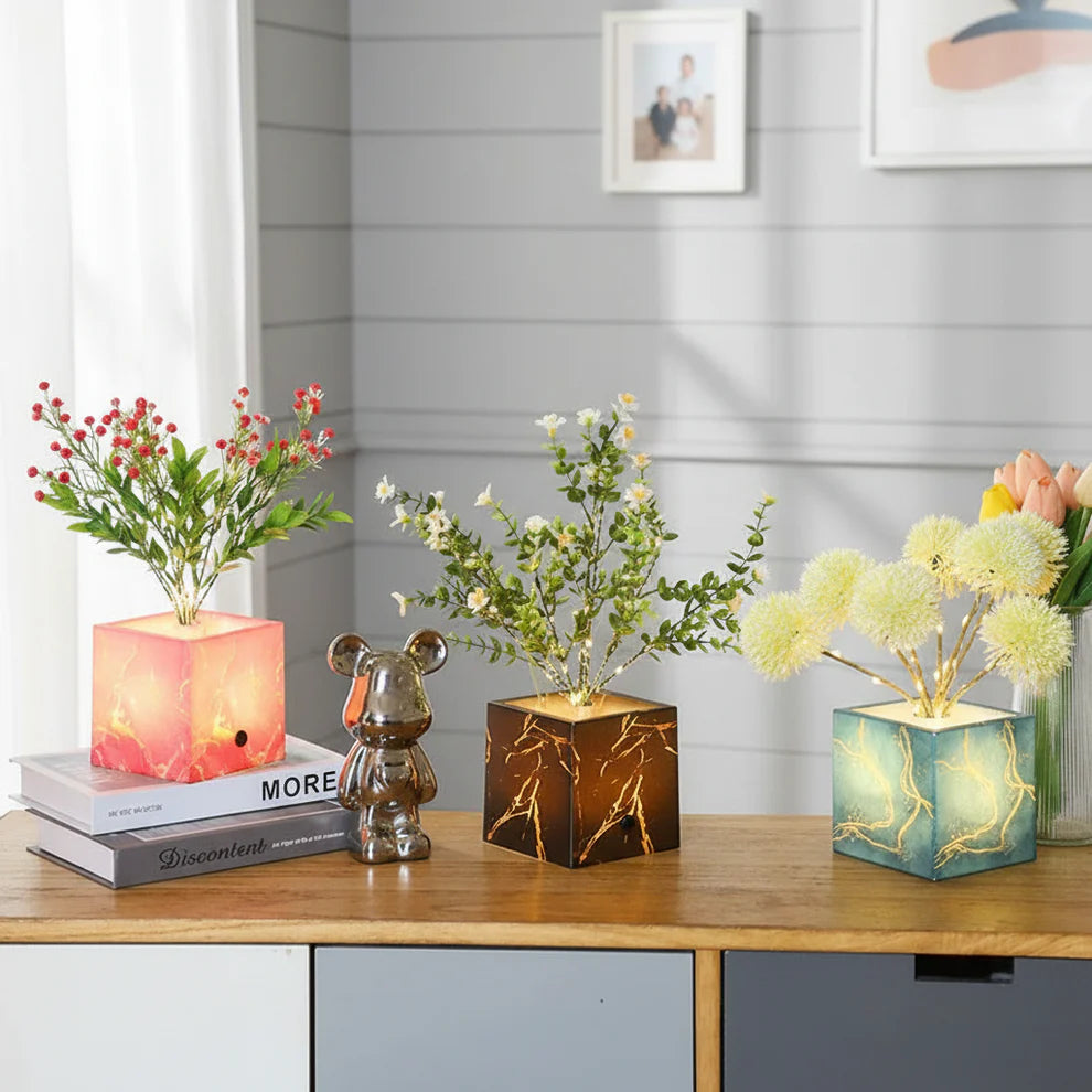 Venue Ambience LED Flower Lamp - 4.9x4.9x13.8in Commercial Event Decor