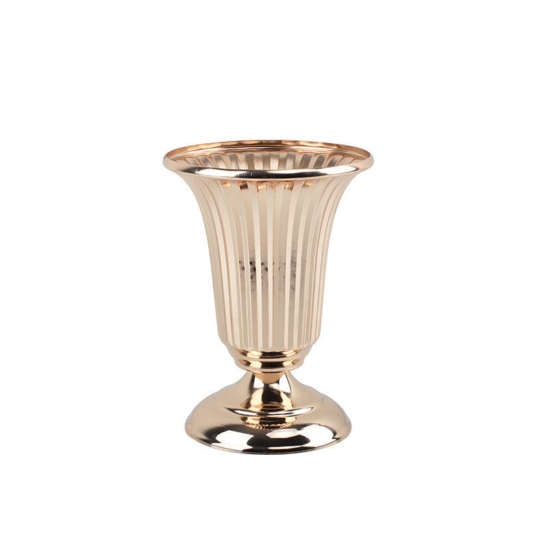 Gold Wedding Vases Bulk Set for Centerpieces, Artificial Floral Decor, Multiple Sizes