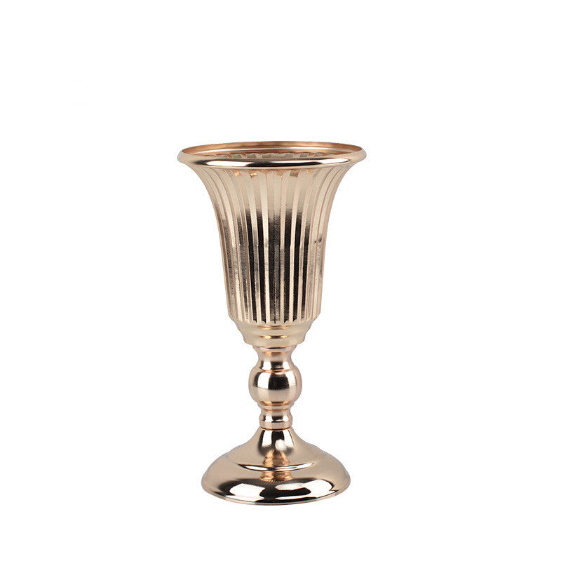 Gold Wedding Vases Bulk Set for Centerpieces, Artificial Floral Decor, Multiple Sizes