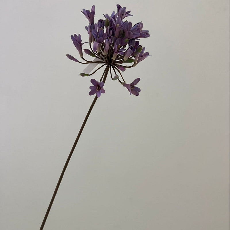 24 Inch Artificial Silk Agapanthus Stems Vintage Style Bulk 10 Pcs