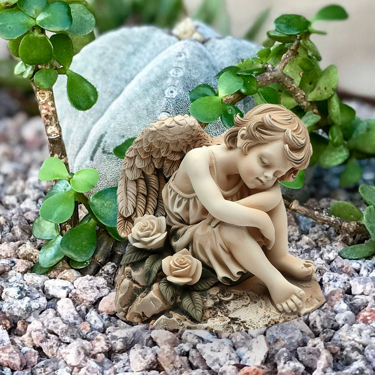 Vintage Angel Garden Stakes - Whimsical Fairy, Girl & Turtle Yard Decor for Outdoor Patio Accents
