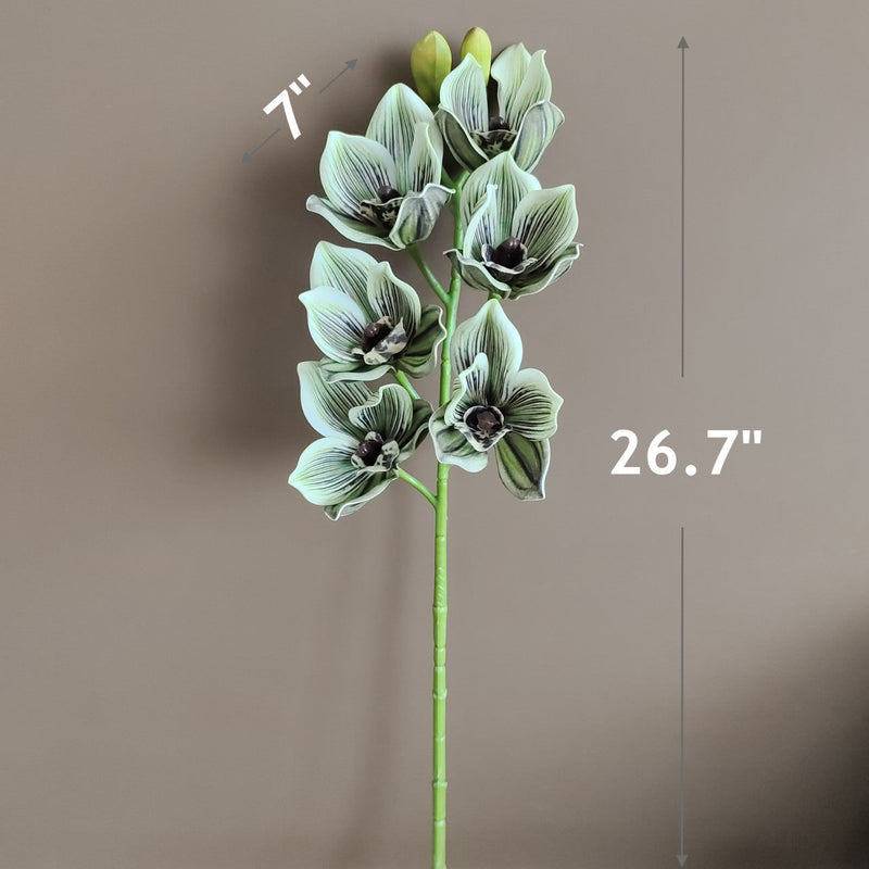 26.7 Inch Artificial Cymbidium Stems Bulk Real Touch Silk Flowers