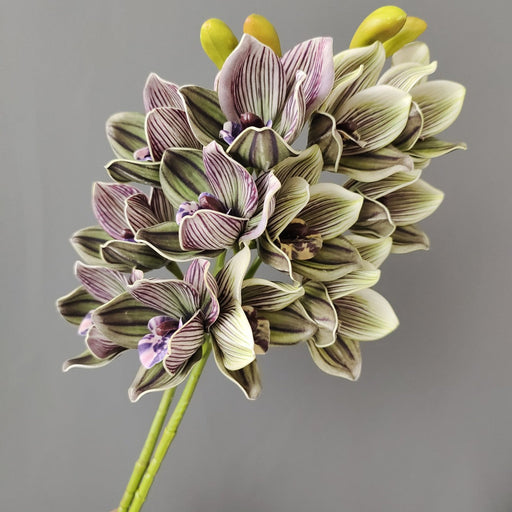 26.7 Inch Artificial Cymbidium Stems Bulk Real Touch Silk Flowers